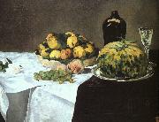 Edouard Manet Still Life with Melon and Peaches oil
